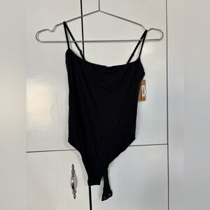 SKIMS Black Double-Strap Bodysuit